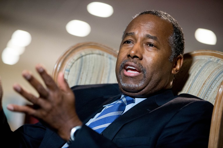 Ben Carson defended Donald Trump's recent comments about Bill Clinton being involved in 