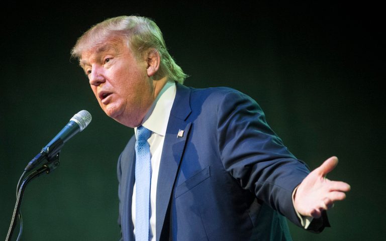Republican presidential candidateÂ Donald Trump questioned talk that he will soon consider dropping out of the race for president.Â (AP Photo/John Amis)