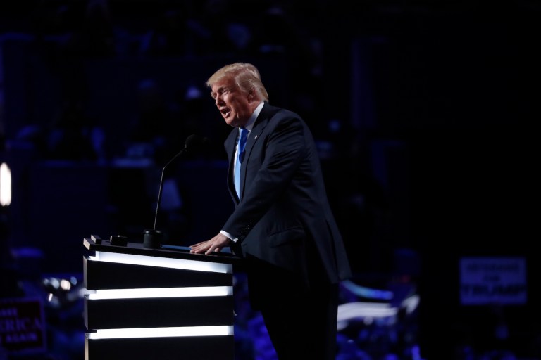 That anti-trade hysteria hasn't rippled through GOP officeholders bodes well for hopes of a post-Trump party. (AP Photo/Paul Sancya)