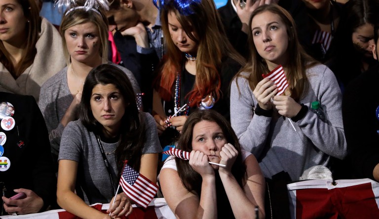 With the one year anniversary approaching, Esquire compiled an exhaustive Election Day timeline sourced from the accounts of campaign insiders and media observers. (AP Photo/Matt Rourke)