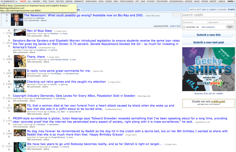 Reddit, a forum that has typically embraced President Obama, has started to turn against him after the National Security Agency's spying was revealed. 