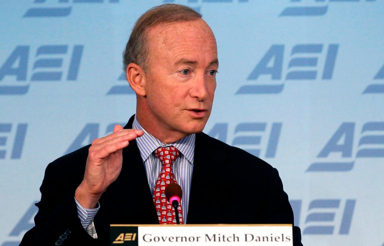 Former Indiana Gov. Mitch Daniels got credit from some for improving test scores by the state's students. (Getty Images)