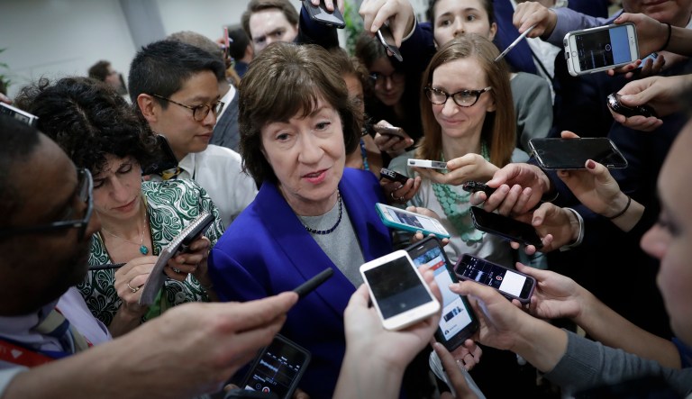 The Republican senator from Maine has drawn a line in the sand on repealing and replacing Obamacare. (AP Photo/J. Scott Applewhite)