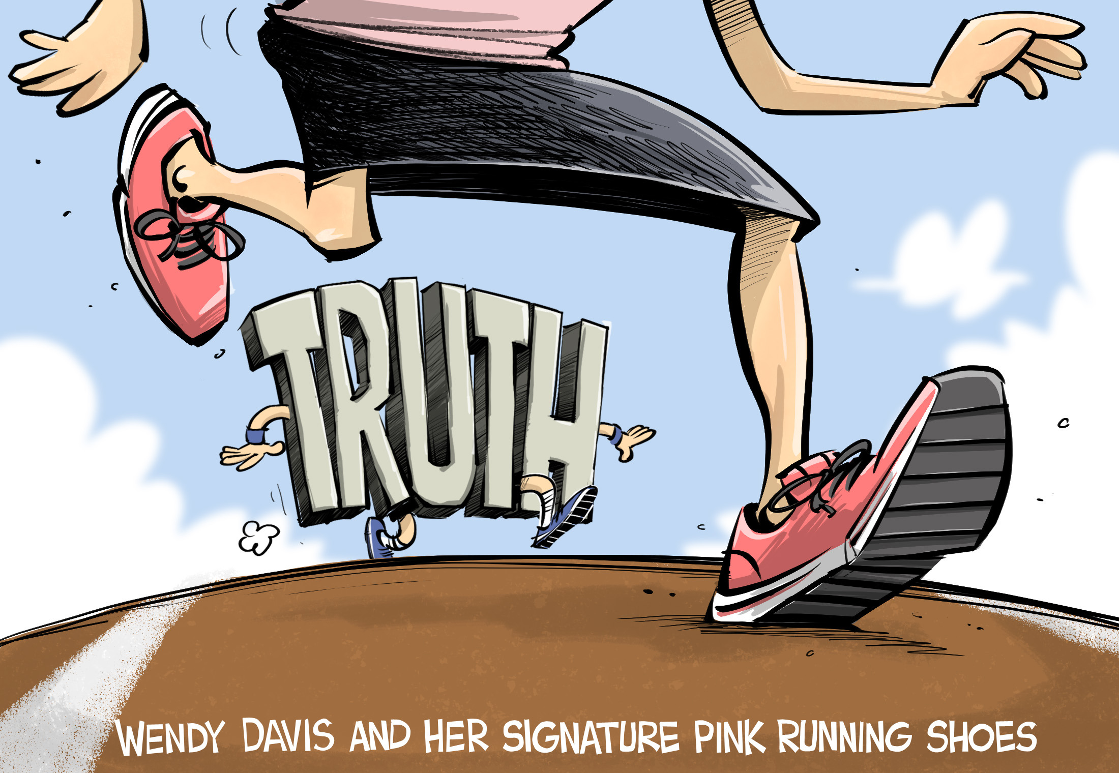 Editorial cartoon: Wendy Davis’ shoes