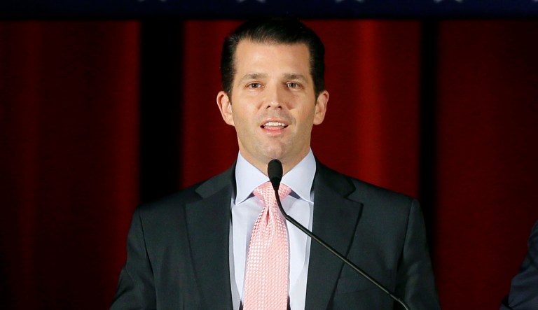 Donald Trump Jr. wasn't under Secret Service protection at the time, the agency said. (AP Photo/Charlie Neibergall)