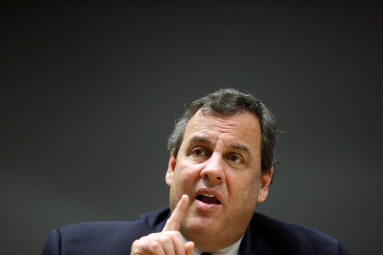 Christie forcefully attacked President Obama's and the Democrats' climate agenda Saturday in Iowa. (AP Photo/Charlie Neibergall)