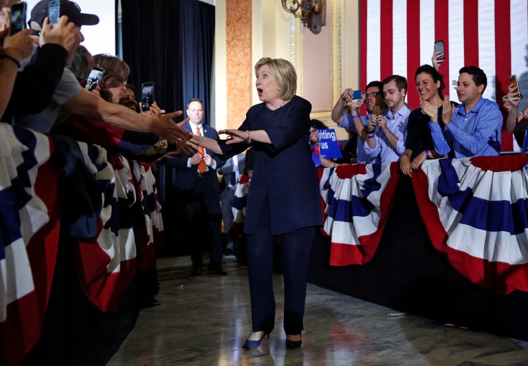 Most of Clinton's campaign's attacks on Trump have been lame. (AP Photo/John Locher)