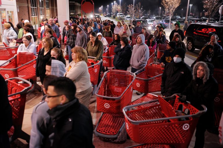 Shoppers wait for Target's midnight opening for Black Friday in 2011. (AP file photo)