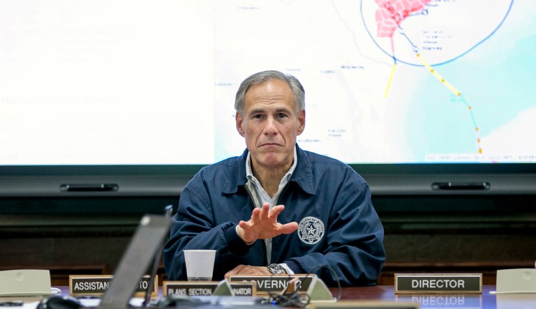 President Trump will not visit Houston during his trip to Texas on Tuesday, but will instead remain closer to the area where Hurricane Harvey hit land, Texas Gov. Greg Abbott said Monday. (Jay Janner/Austin American-Statesman via AP)