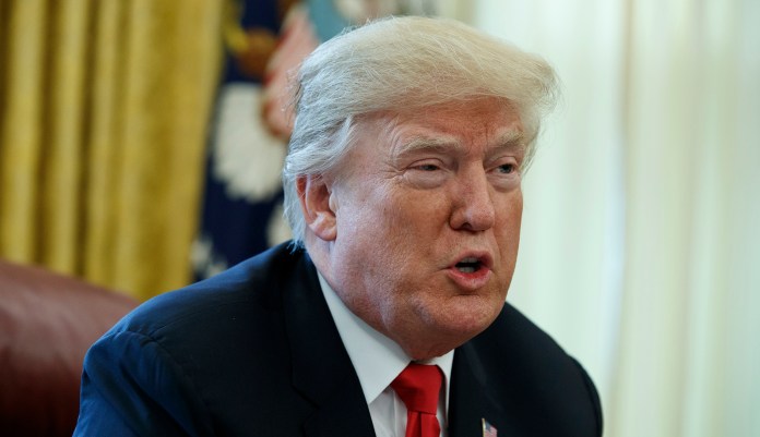 "Furious' [or] 'disgusted' would probably fit when you make such false claims about the president and his administration," press secretary Sarah Sanders told reporters when asked how Trump felt about excerpts from the book by veteran journalist Michael Wolff. (AP Photo/Evan Vucci)