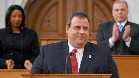  Gov. Chris Christie addresses New Jersey legislators. (AP Photo) 