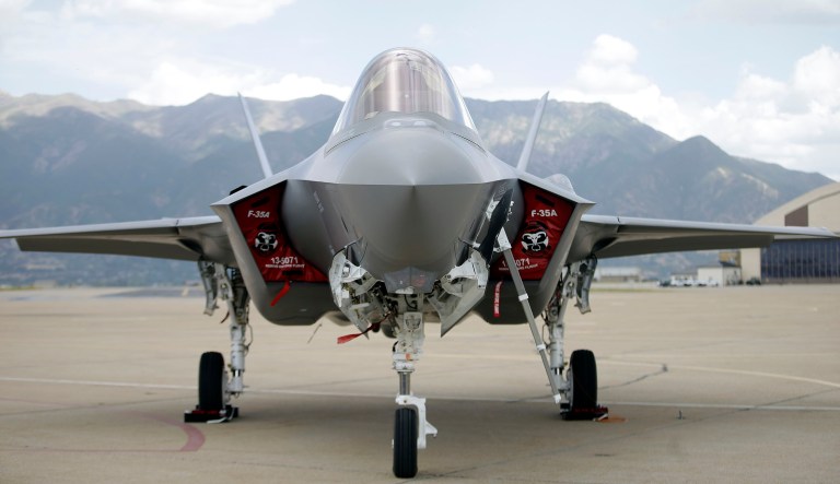 Almost 60 percent of the Air Force, Navy, and Marine F-35 joint strike fighters are down for repairs. (AP Photo/Rick Bowmer)