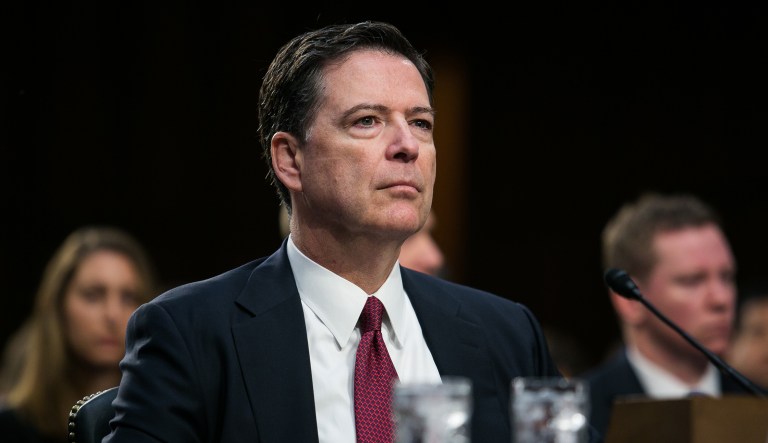 Former FBI Director James Comey's leaks to the press were illegal because they included classified information, President Trump charged on Monday. (Graeme Jennings/Washington Examiner)