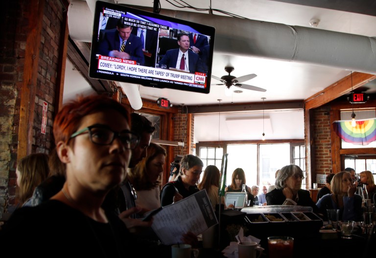What did most of the watchers hope to get out of the gathering? It seems they wanted to watch history unfold. (AP Photo/Manuel Balce Ceneta)