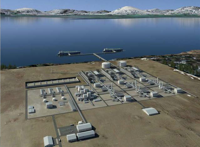 An LNG-export plant at Nikiski could look something like this illustration, provided by the Alaska LNG project sponsors.