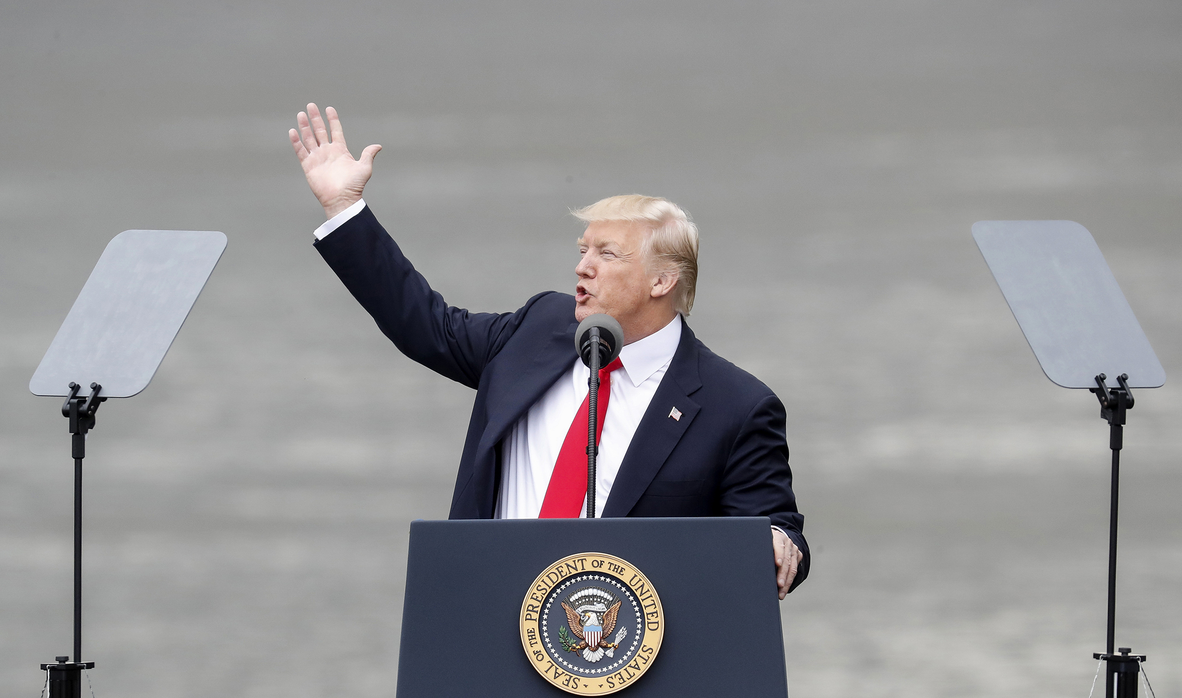 Trump’s weekly address sticks to forgotten infrastructure week