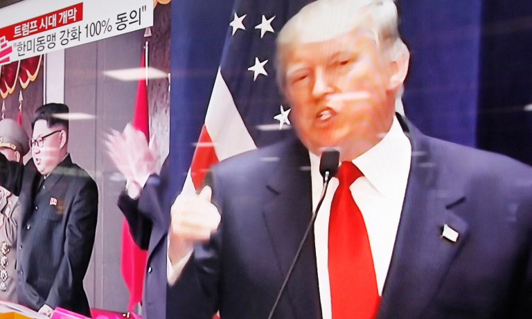 President Trump praised the United Nations after the Security Council voted 15-0 to slap more sanctions on North Korea for its ballistic missile testing. (AP Photo/Ahn Young-joon, File)