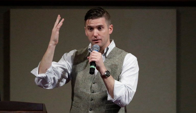 Richard Spencer's speech at the University of Florida will be his first on a college campus since he attended a white nationalist rally in Charlottesville. (AP Photo/David J. Phillip)