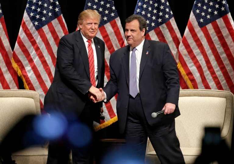 Donald Trump has said he is open to choosing one of his former primary opponents, a list that includes Chris Christie. (AP Photo)