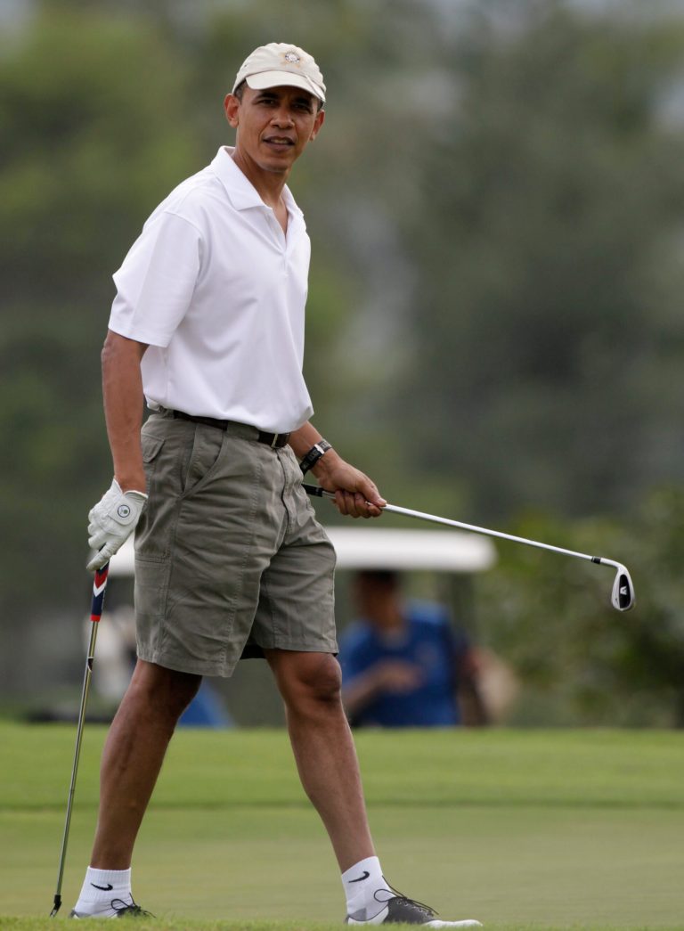 While Egyptian President Mohamed Morsi was being overthrown in Egypt, President Obama was golfing. (AP File)