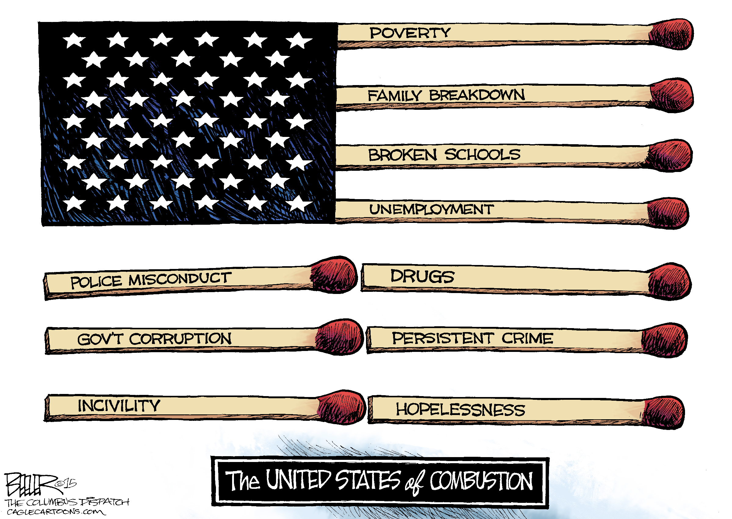 Editorial cartoon:The good ole stars and strikes