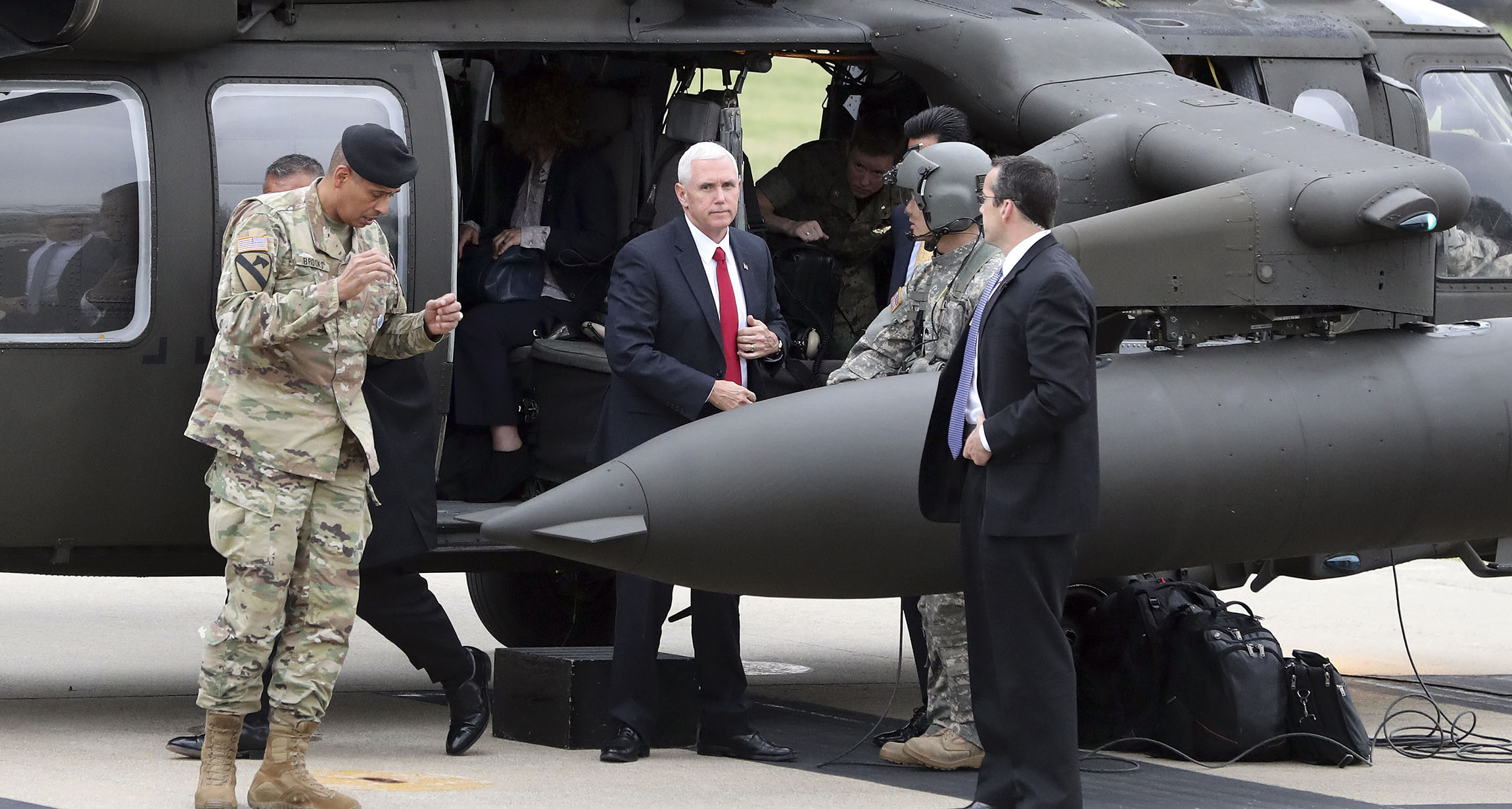 Pence makes surprise visit to North Korean border after failed missile launch