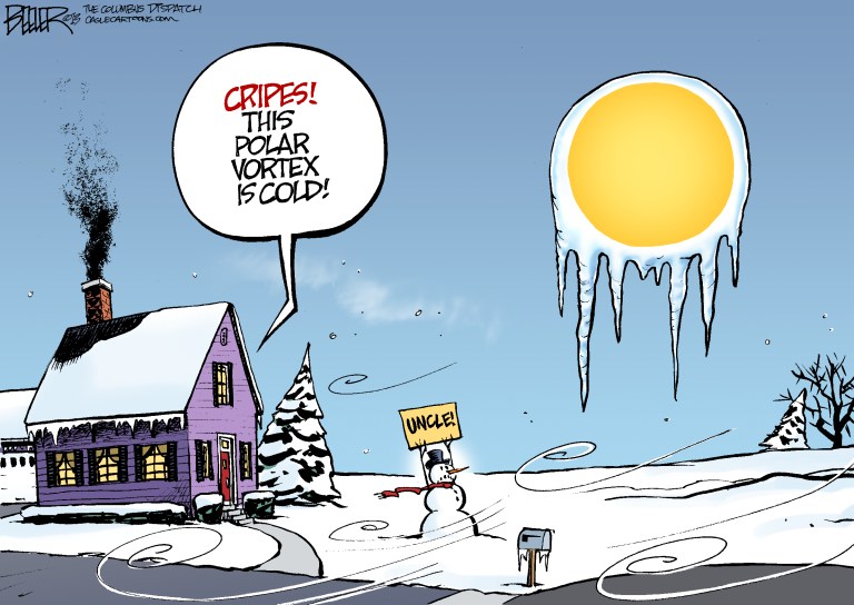 Editorial cartoon: Polar vortex