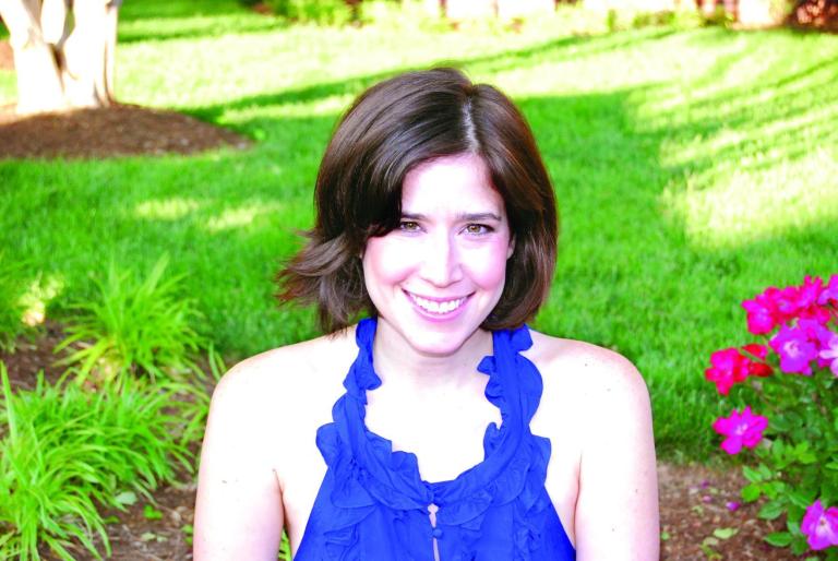 Football girl: Melissa Jacobs visits Sixth & I