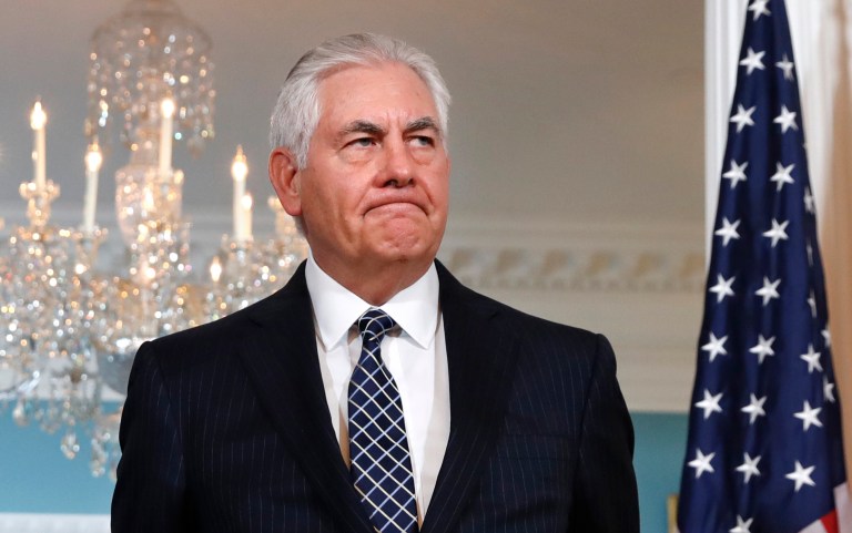 Secretary of State Rex Tillerson and his top aides are trying to craft the material gathered from 35,000-plus questionnaires into a new mission statement. (AP Photo/Jacquelyn Martin)