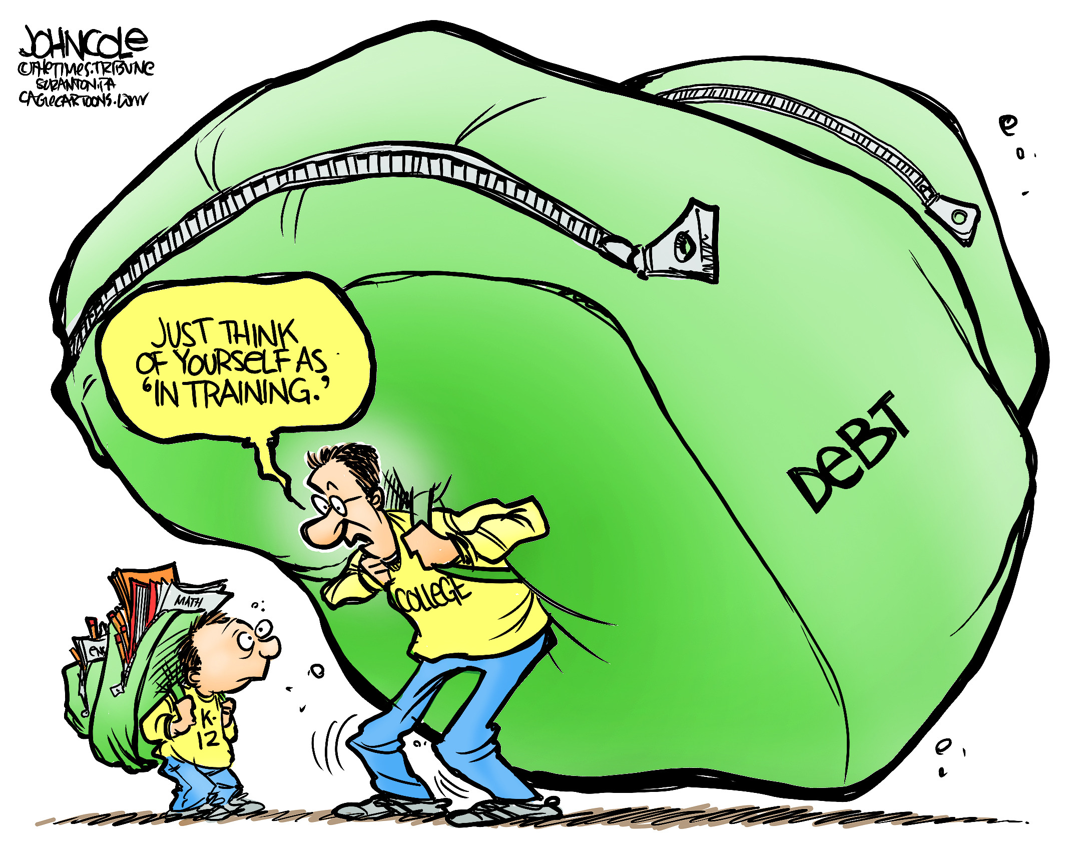 Editorial cartoon: Carry that weight