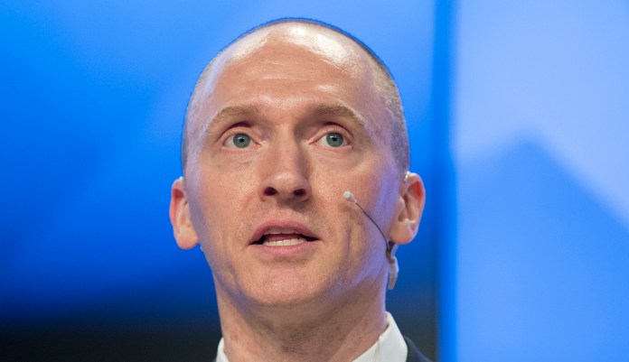 Page told members of the House Intelligence Committee last week during a seven-hour hearing that he believed "every word" about himself in the dossier that emerged from the opposition research project would turn out to be false. (AP Photo/Pavel Golovkin)