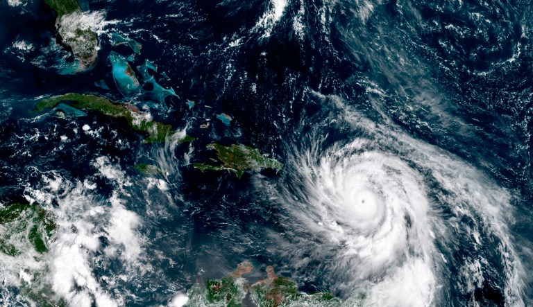 Hurricanes Harvey, Irma, and Maria have hit U.S. states and territories in recent weeks, demolishing homes and causing medical facilities to be evacuated. (NOAA via AP)