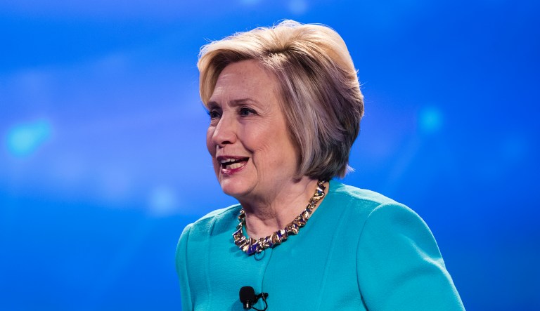 Hillary Clinton now thinks it's good to question the legitimacy of U.S. presidential elections. Never mind the fact that she held and vigorously propounded the exact opposite view a mere 12 months ago. (AP Photo/Matt Rourke)