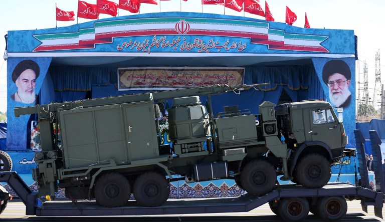 In this April 17, 2016 file photo, a long-range S-300 missile system is displayed by Iran's army during a parade marking National Army Day, in Tehran, Iran. (AP Photo/Ebrahim Noroozi, File)