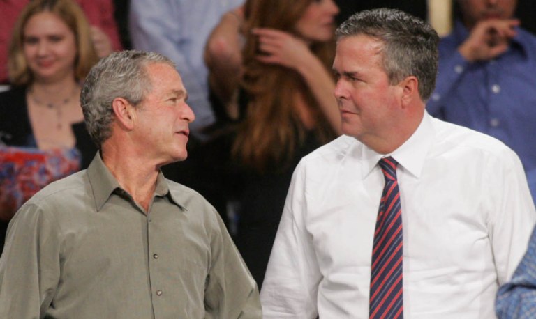 One of the biggest challenges facing Jeb Bush -- both during the primaries and the general election -- is how he would be able to demonstrate that he's different from his brother George W. Bush. (AP Photo)