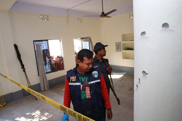 Five gunmen stormed the Shibganj mosque with automatic weapons, wounding three and killing the mosque's septuagenarian leader. (AP Photo)