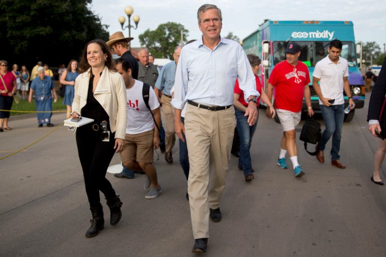 Bush campaign spokeswoman Kristy Campbell said Friday that the ad will begin running immediately after Labor Day weekend across local broadcasts in Boston and cable television in New Hampshire and will continue to air through the end of September.Â (Andrew Harrer/Bloomberg)