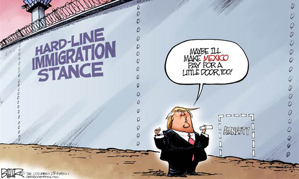 Editorial cartoon: Trump’s hard-line immigration stance