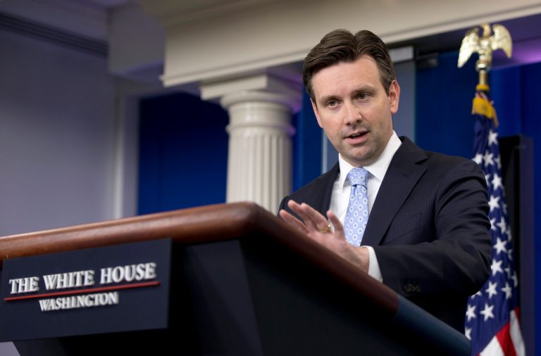 White House press secretary Josh Earnest speaks during the daily news briefing at the White House in Washington, Monday, June 29, 2015. Earnest discussed Supreme Court decisions and other topics. (AP Photo/Carolyn Kaster)