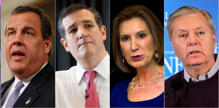 The candidates expected to attend the forum three nights before the Fox debate include New Jersey Gov. Chris Christie, Texas Sen. Ted Cruz, businesswoman Carly Fiorina and South Carolina Sen. Lindsey Graham. (AP Photo)Â 