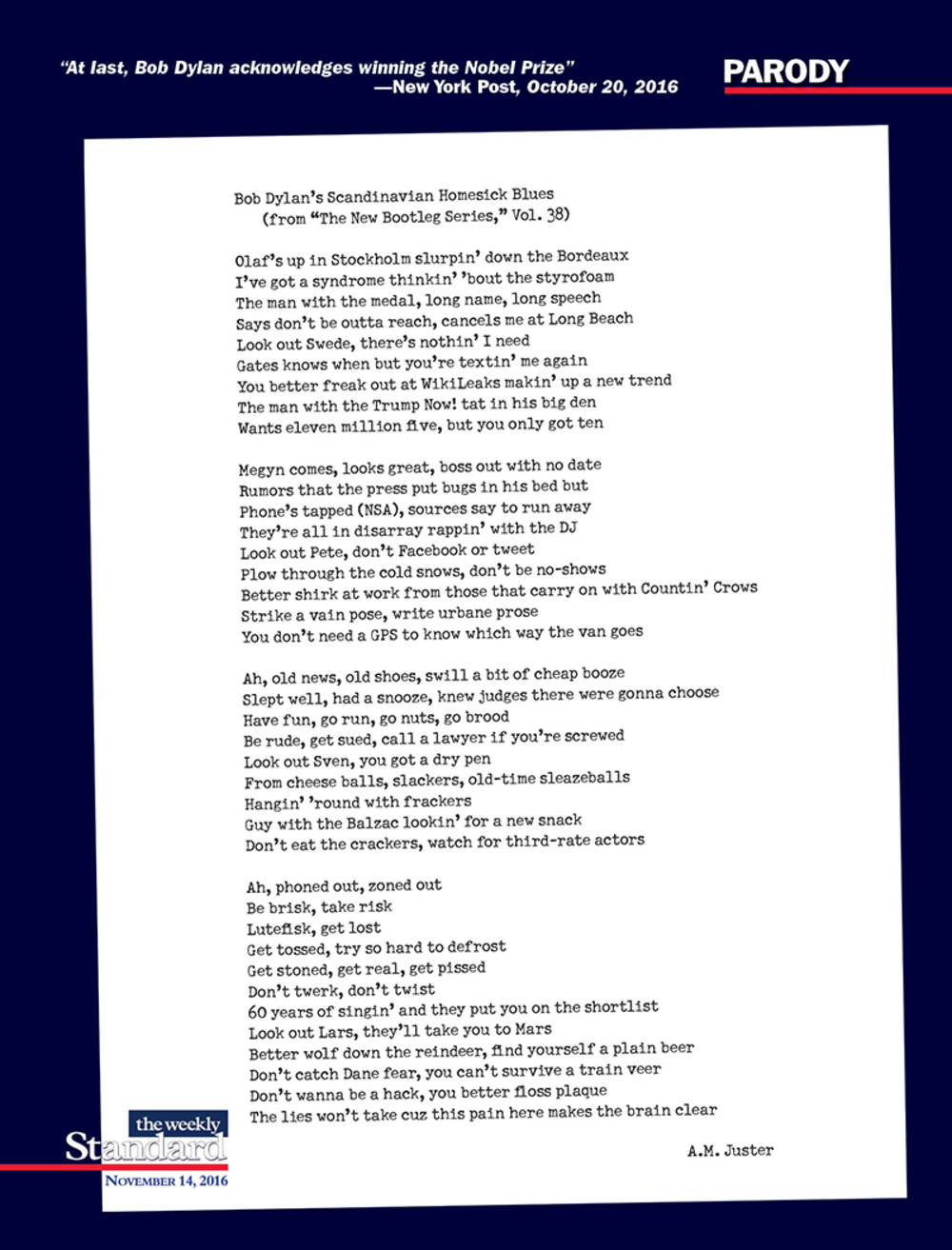 Bob Dylan’s ‘Scandinavian Homesick Blues’