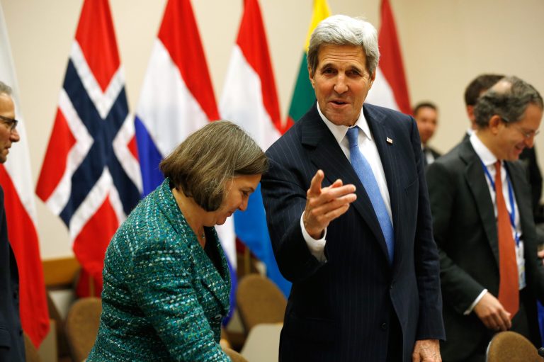 Kerry is telling world leaders that the U.S. shouldn't have such a heavy lift in leading the coalition. (Jonathan Ernst/Pool via AP)