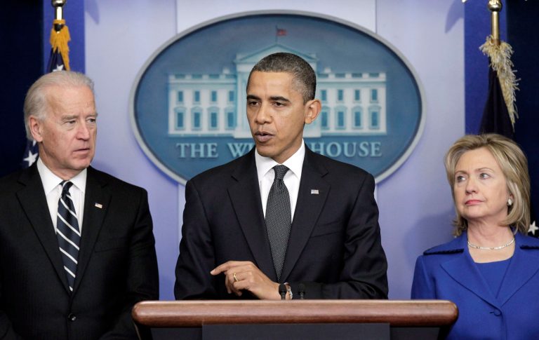 President Obama said both Vice President Joe Biden, left, and former Secretary of State Hillary Clinton have acquitted themselves well in his administration, but wasn't ready to look forward to the 2016 elections. (AP File)