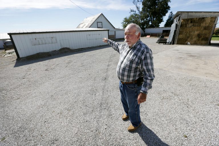 Chris Petersen speaks during an interview on his farm on Oct. 7, 2013, near Clear Lake, Iowa. The federal health care law is now in effect, but many Iowa residents are still trying to figure out their new insurance plans or are continuing to seek health coverage. Peterson, a farmer and consultant, is among the state residents who still havenât been able to sign up for a plan through the federal website and is still waiting to hear what kind of subsidy he and his wife would qualify for to offset the insurance cost. (AP Photo/Charlie Neibergall)