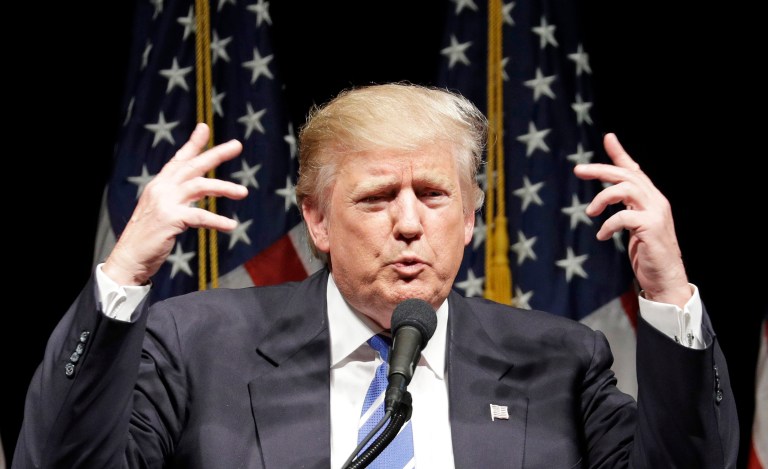 Donald Trump said the record will show he never claimed not to pay federal taxes. (AP Photo/John Locher)