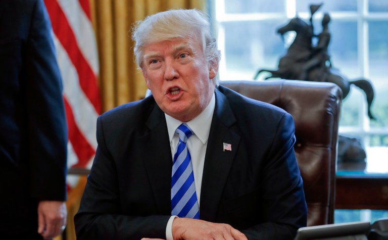 Trump said on Friday after the healthcare bill vote was scrapped that he is now looking to move on to tax reform. (AP Photo/Pablo Martinez Monsivais)