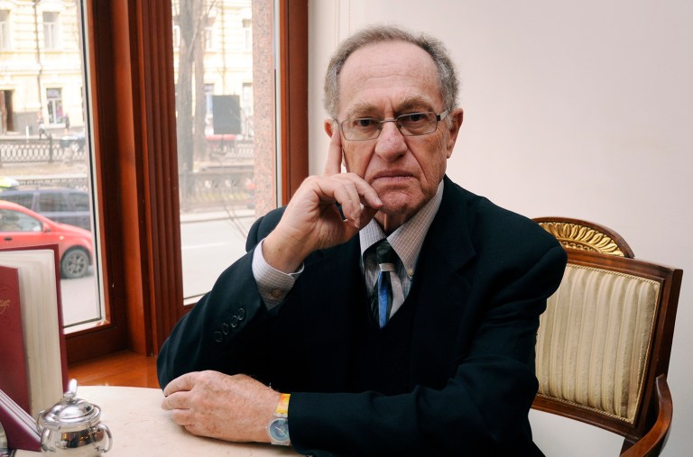 Alan Dershowitz said Friday he would rather leave the Democratic Party than be a member under Rep. Keith Ellison, the front-runner to lead the Democratic National Committee. (AP Photo/Sergei Chuzavkov)