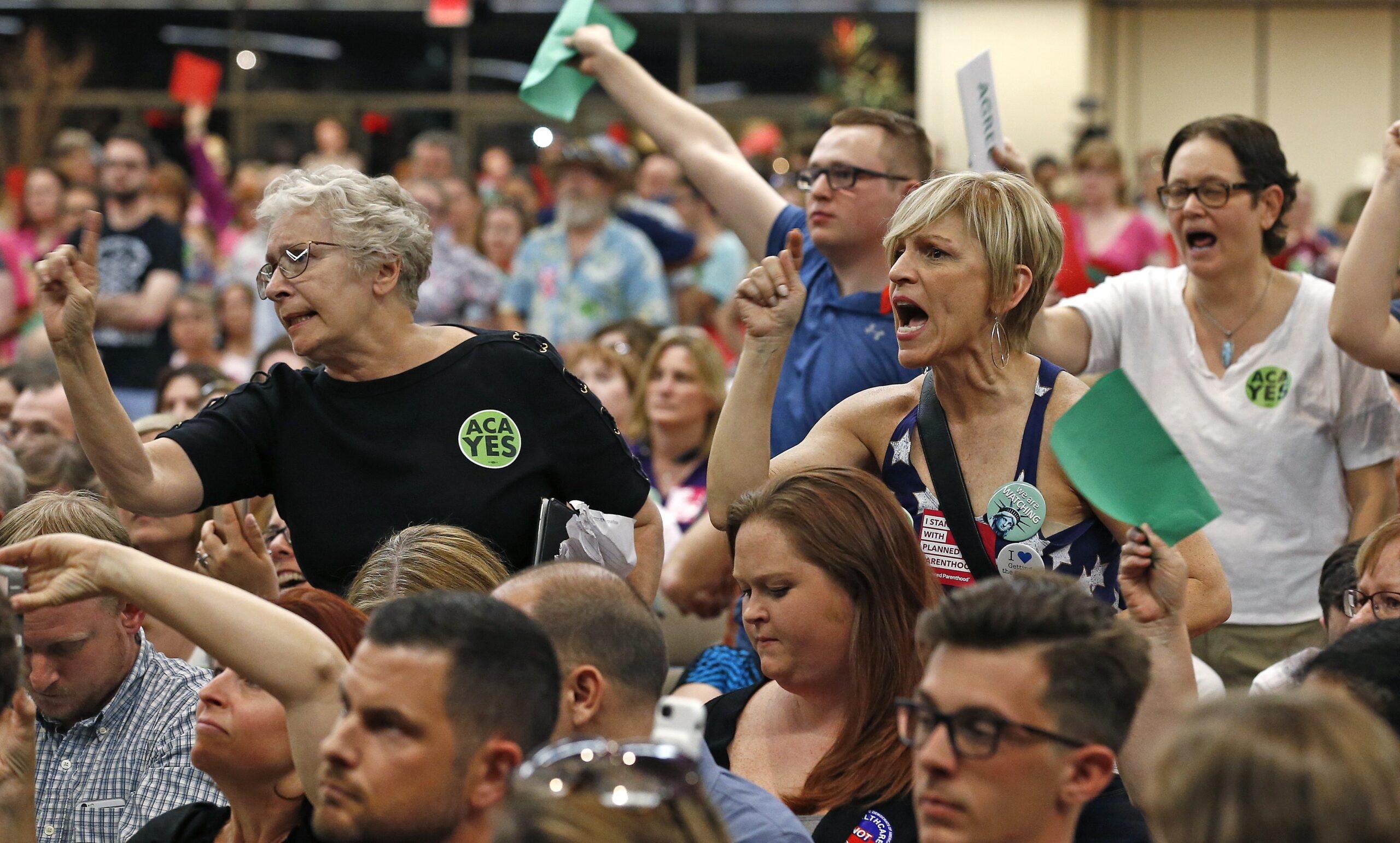 Republicans dismiss ‘liberal activists’ behind angry town hall protests