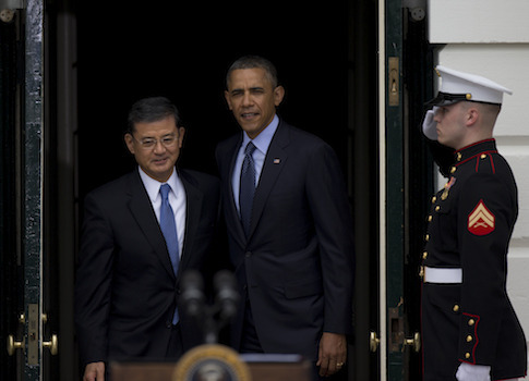 President Obama with Veterans Affairs Secretary EricÃÂ Shinseki. AP Photo