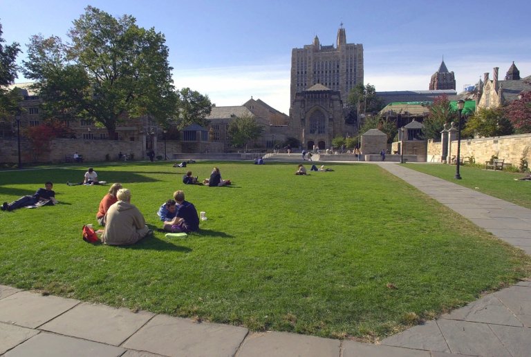 The Yale University campus where a male student has been accused of rape by a woman claiming she was too drunk to consent. (AP Photo)